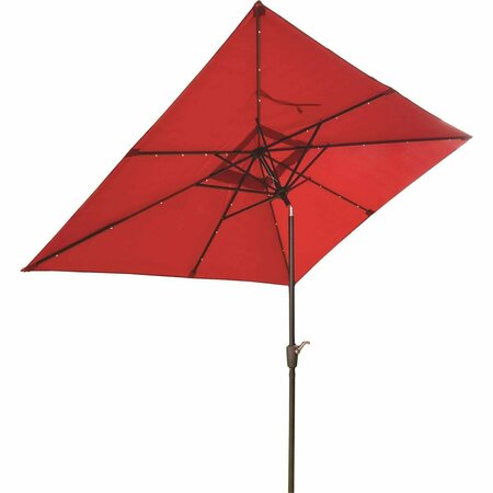 DO IT BEST 9'X7' Red Solar Umbrella TJAUL-009REC-R